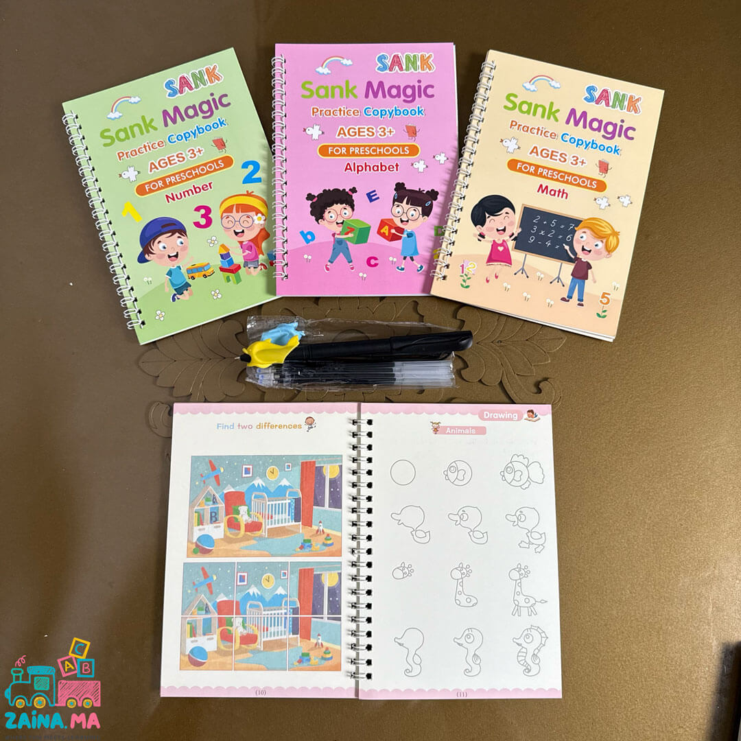 مجموعة 12 لكتاب تعليمي + 30 قلم + لوحة الرسم