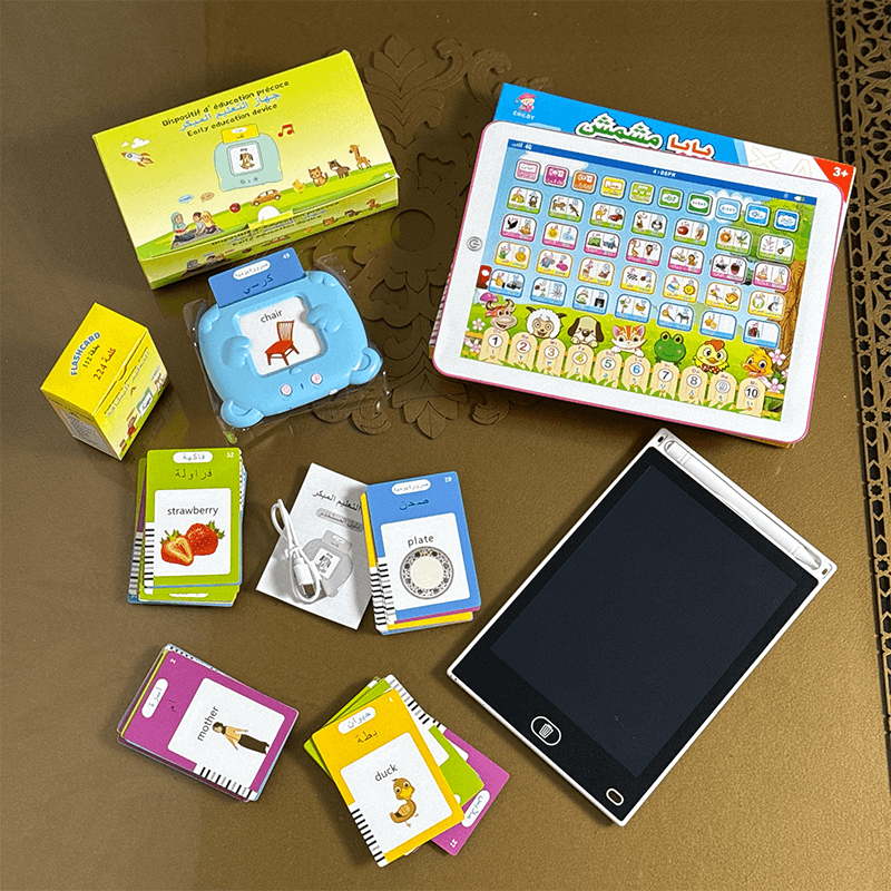 بابا مشمش + قارئ البطاقات + لوحة الرسم والكتابة